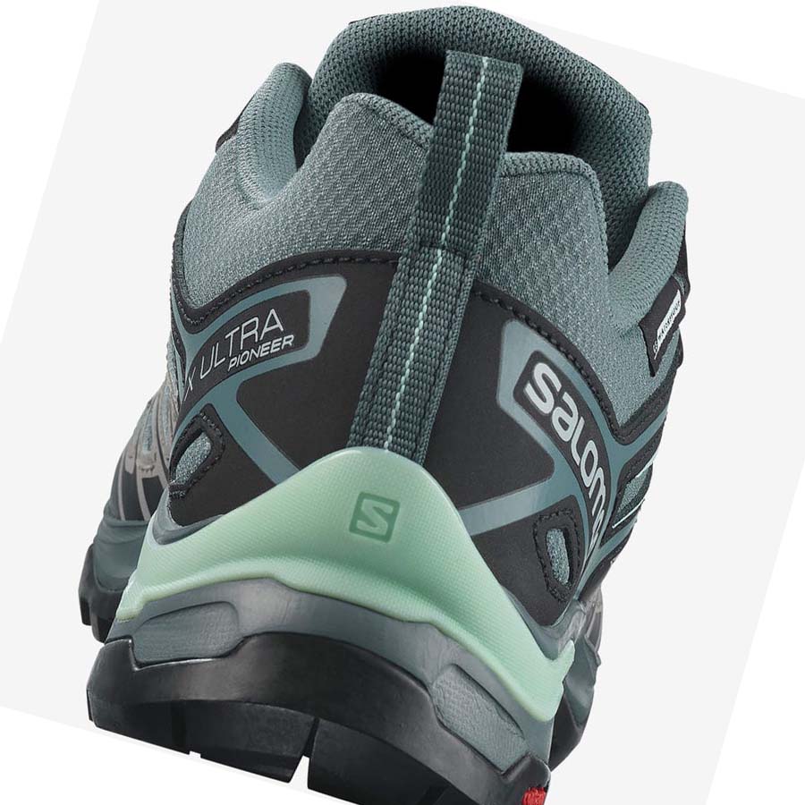 Salomon WoX ULTRA PIONEER CLIMASALOMON™ WATERPROOF Kadın Yürüyüş Ayakkabısı Yeşil | TR 2794AHK